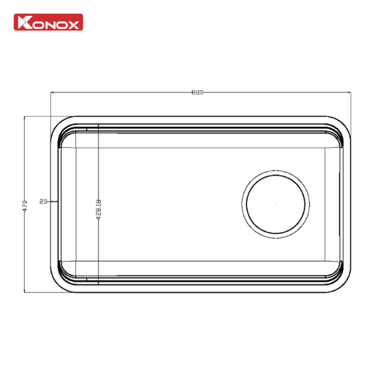 Chậu rửa bát Konox phong cách Nhật chống xước Tari Smart 8847 Chính Hãng Giá Tốt - Ảnh 2