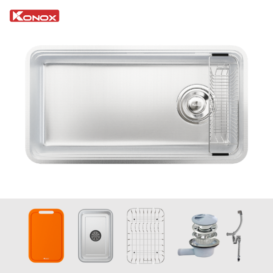 Chậu rửa bát Konox phong cách Nhật chống xước Tari Smart 8847 Chính Hãng Giá Tốt - Ảnh 10