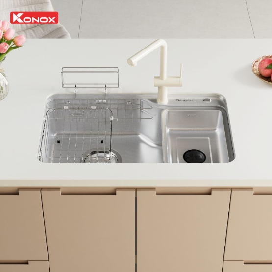 Chậu Konox Tari Smart 8050 - Tặng vòi Reno Smart - BH 10 năm - Ảnh 4