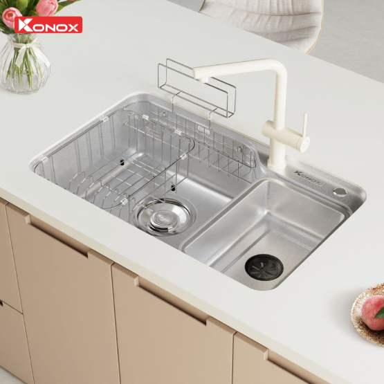 Chậu Konox Tari Smart 8050 - Tặng vòi Reno Smart - BH 10 năm - Ảnh 3