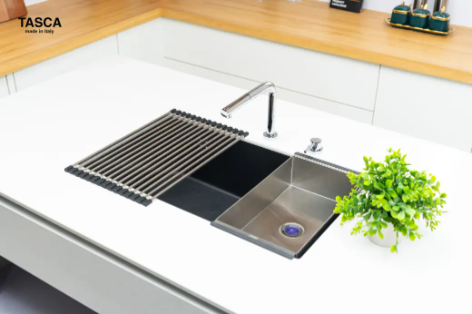 TASCA MITO NT761B | Chậu rửa bát đá 1 hố nhập khẩu Ý - Ảnh 8