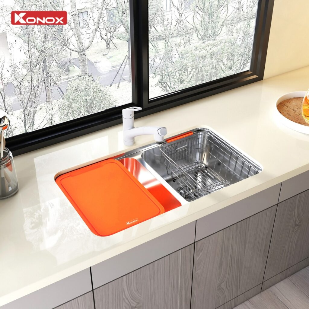 Chậu rửa bát Konox Tari 7846DU Chính Hãng Giá Tốt - Ảnh 4