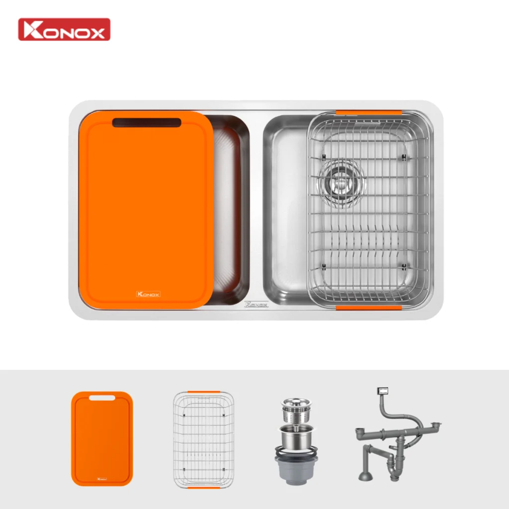 Chậu rửa bát Konox Tari 7846DU Chính Hãng Giá Tốt - Ảnh 3