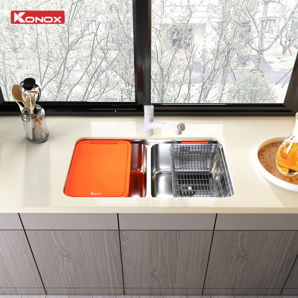 Chậu rửa bát Konox Tari 7846DU Chính Hãng Giá Tốt - Ảnh 2