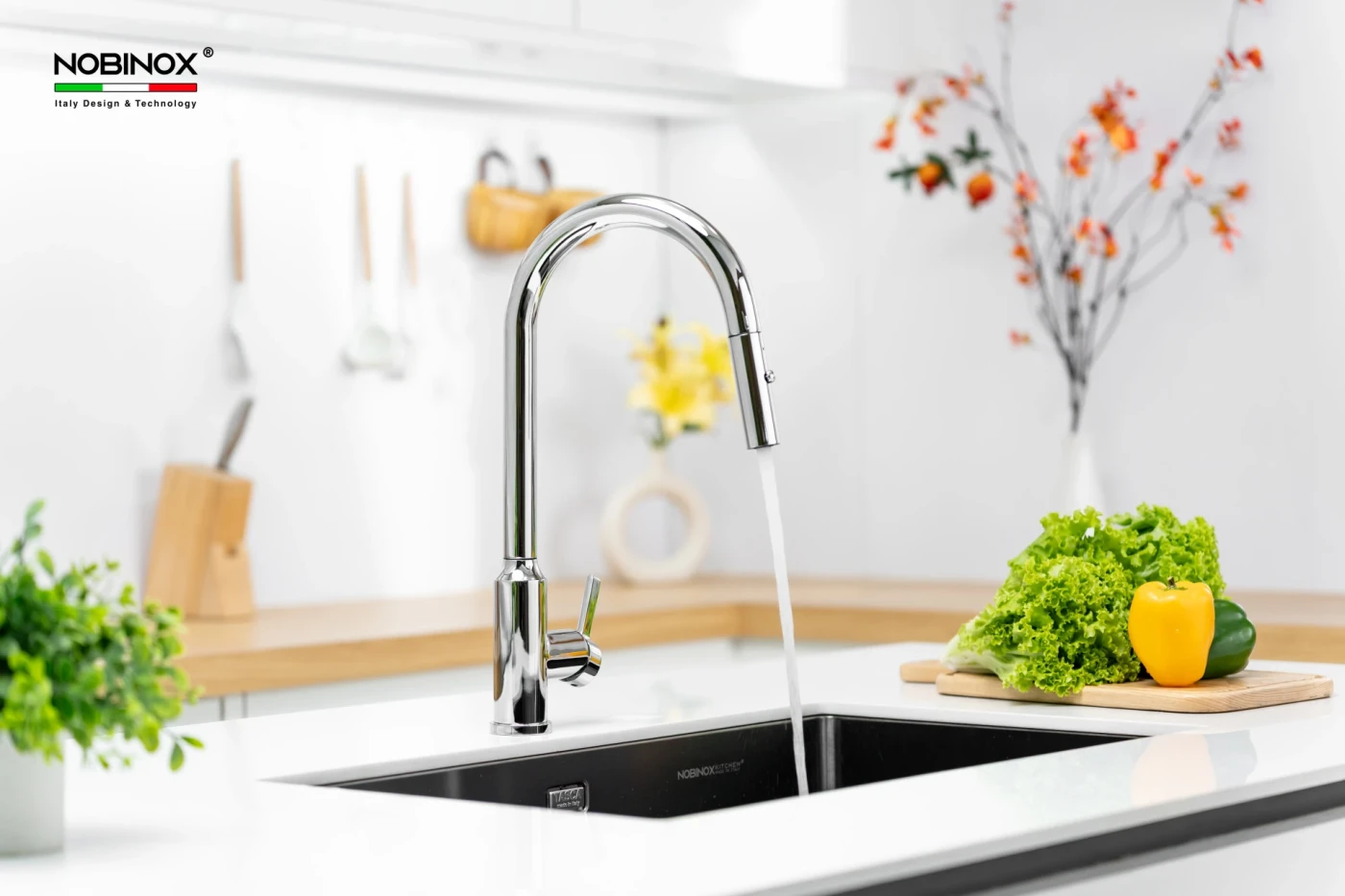 Vòi Rửa Bát Dây Rút NOBINOX IVY NX202 Chính hãng giá tốt - Ảnh 4