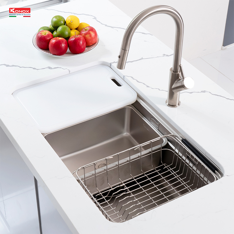 Chậu rửa bát chống xước Workstation Sink Dekor 8347SU - Ảnh 7