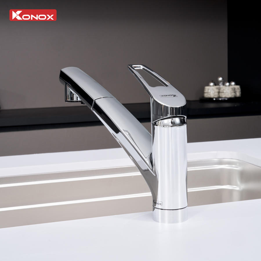 Vòi rửa bát dây rút KONOX Kira Chrome Chính hãng - Ảnh 4