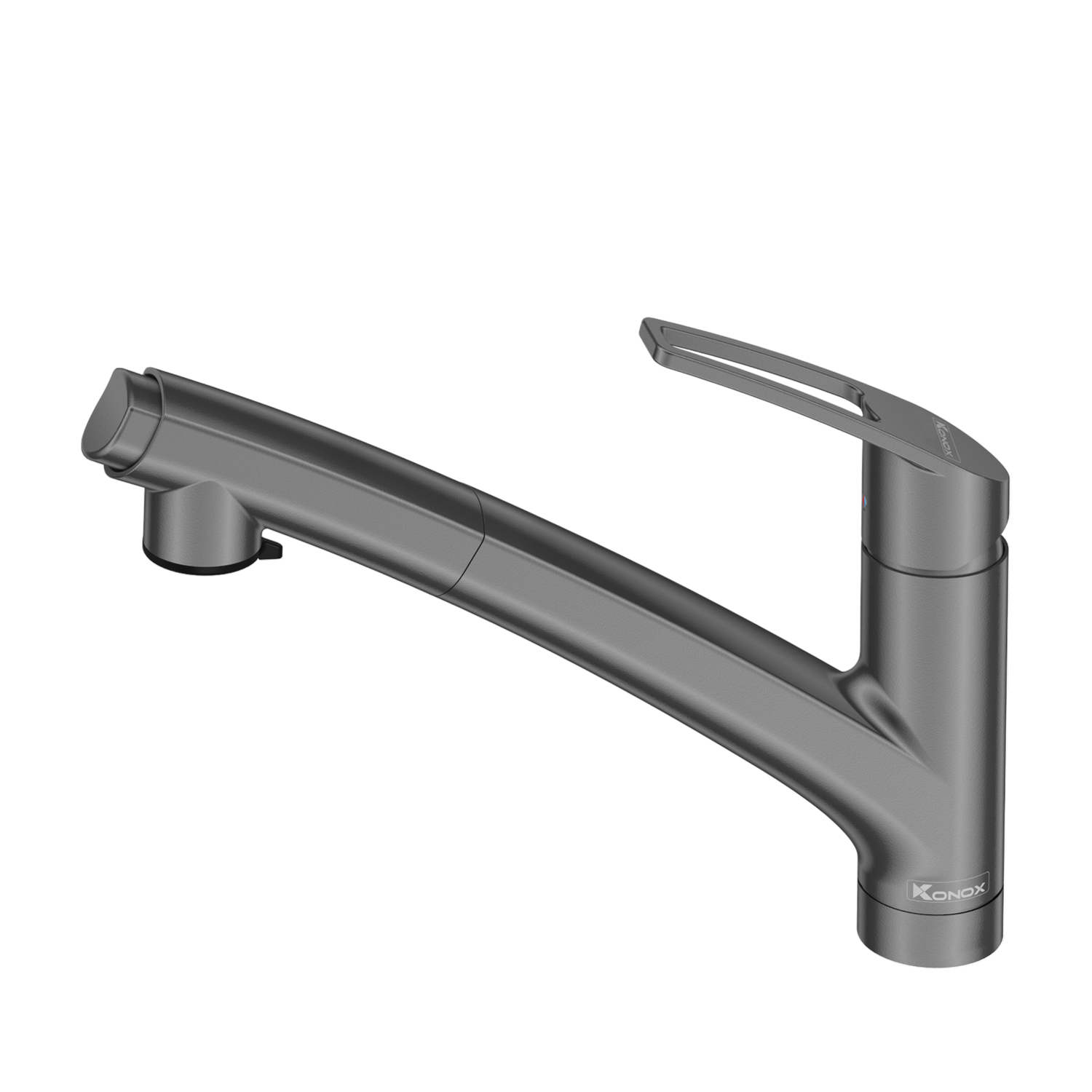 Vòi rửa bát dây rút KONOX Kira Gun Metal Chính hãng