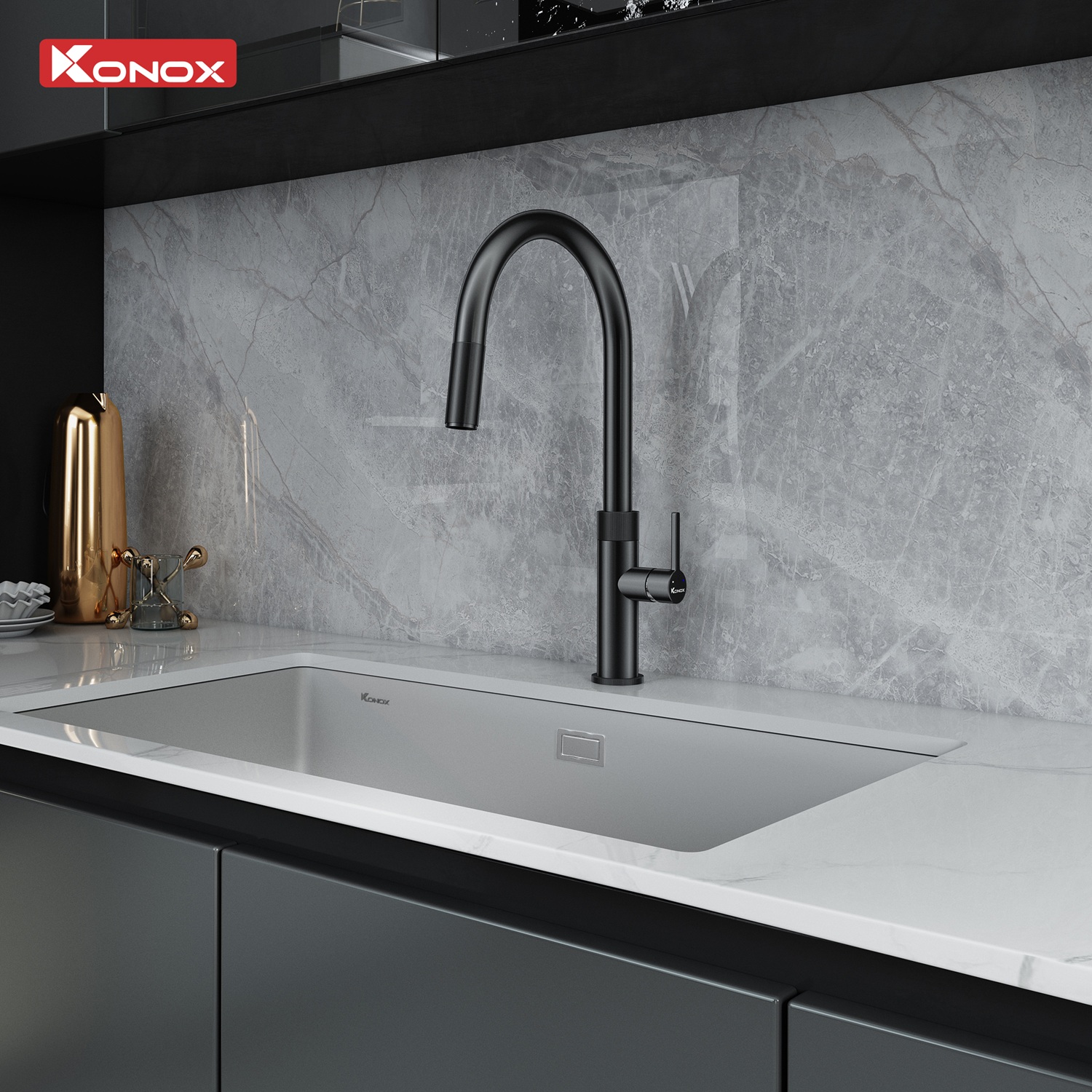 Vòi rửa bát dây rút KONOX Lasi Gun Chính hãng giá tốt - Ảnh 4