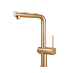 Vòi rửa bát dây rút KONOX Stream Smart Champagne Chính hãng