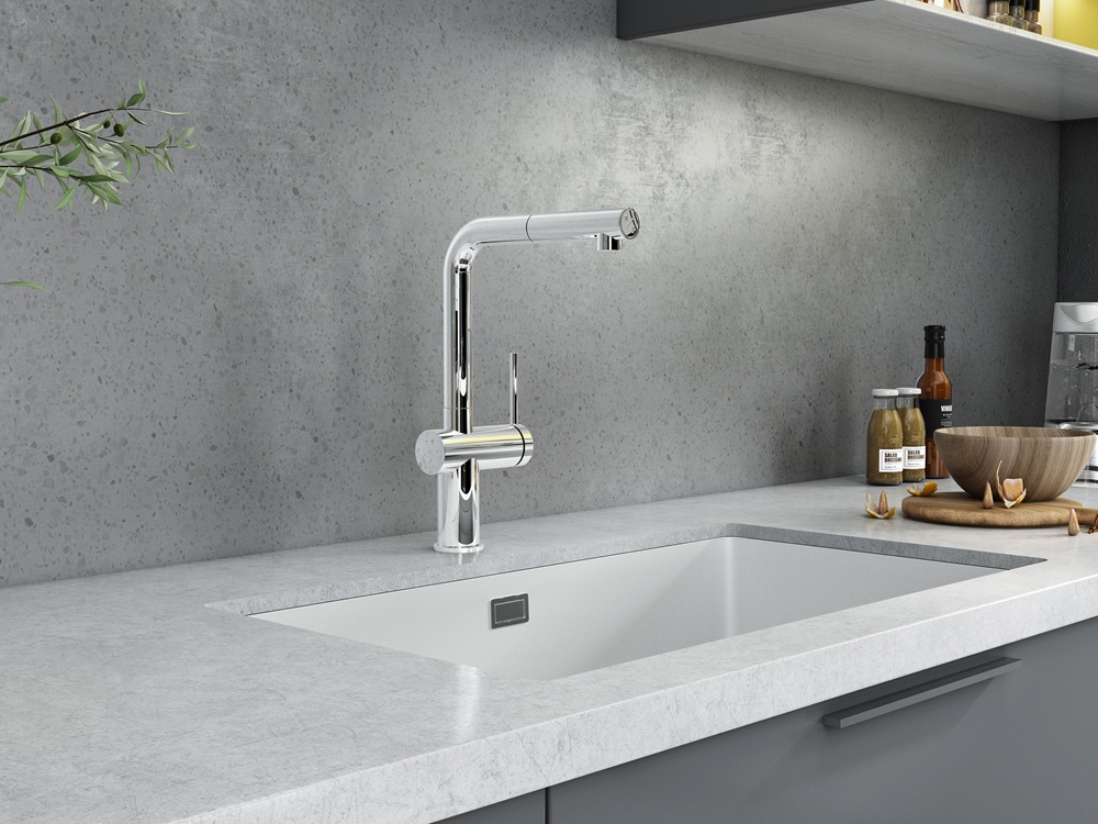 Vòi rửa bát dây rút KONOX Stream Smart Chrome Chính hãng | Gía tốt - Ảnh 3