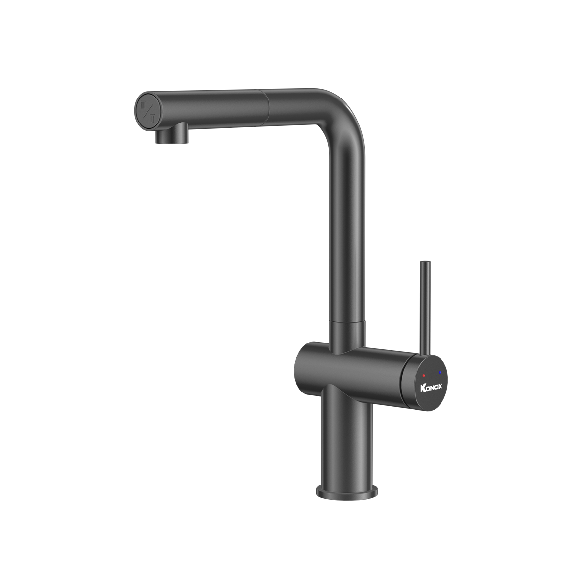 Vòi rửa bát dây rút KONOX Stream Smart Black