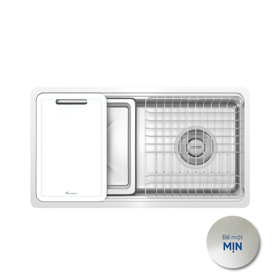 Chậu rửa bát bề mặt mịn Konox Tari 780SM chính hãng giá tốt - Ảnh 8