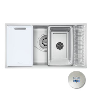 Chậu rửa bát bề mặt mịn Konox Tari 8748SM giá tốt tại Luxehouse