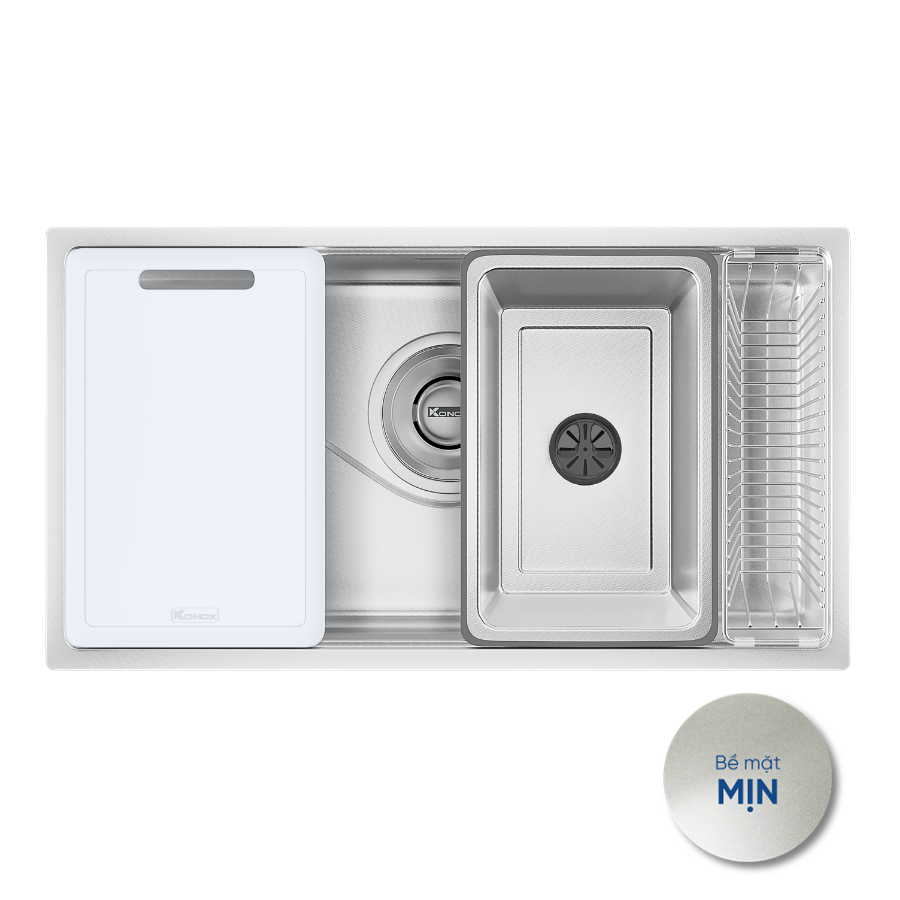 Chậu rửa bát bề mặt mịn Konox Tari 8748SM giá tốt tại Luxehouse