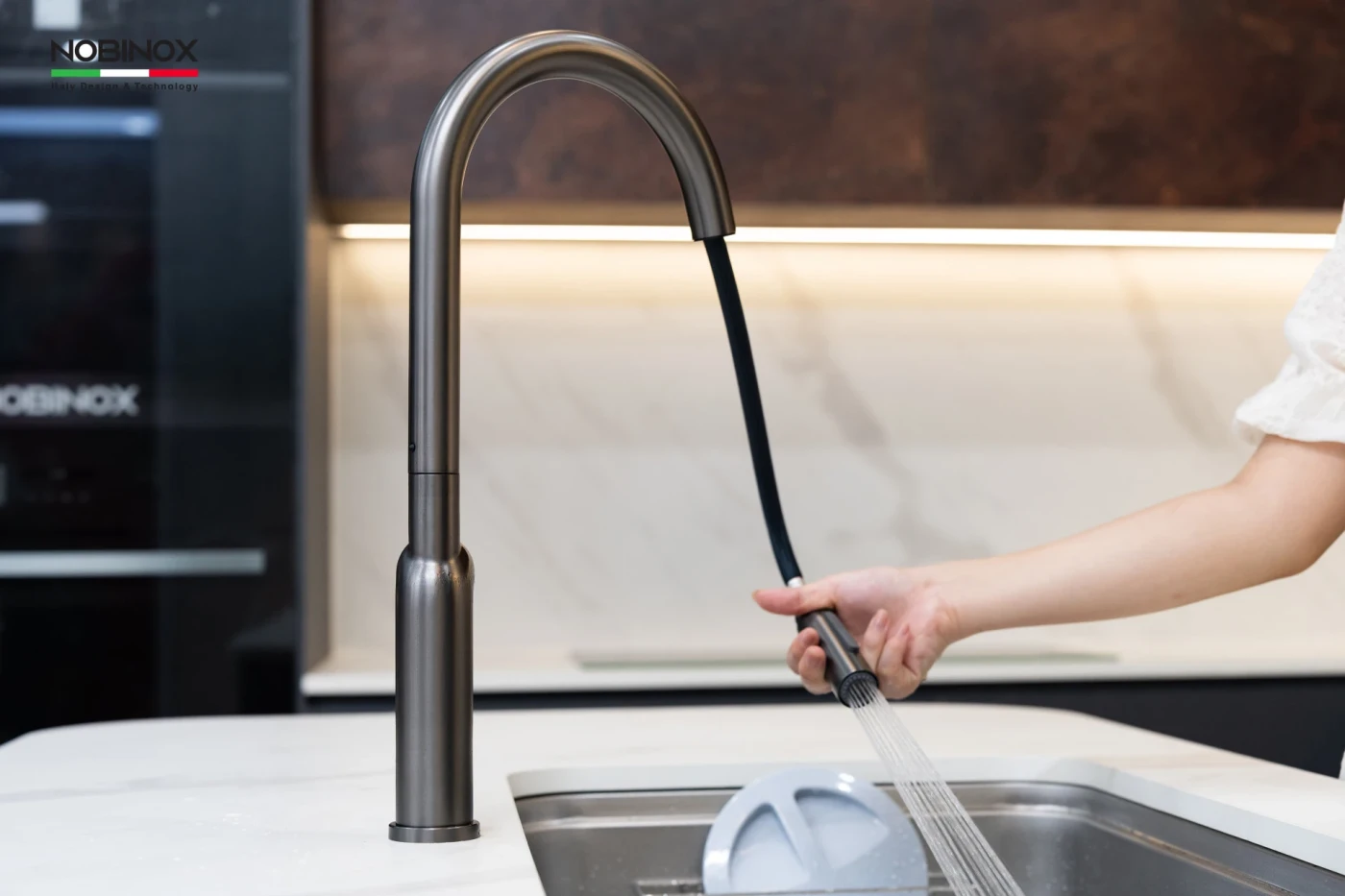 Vòi Rửa Bát Dây Rút NOBINOX ADORA NX991 Chính hãng giá - Ảnh 5