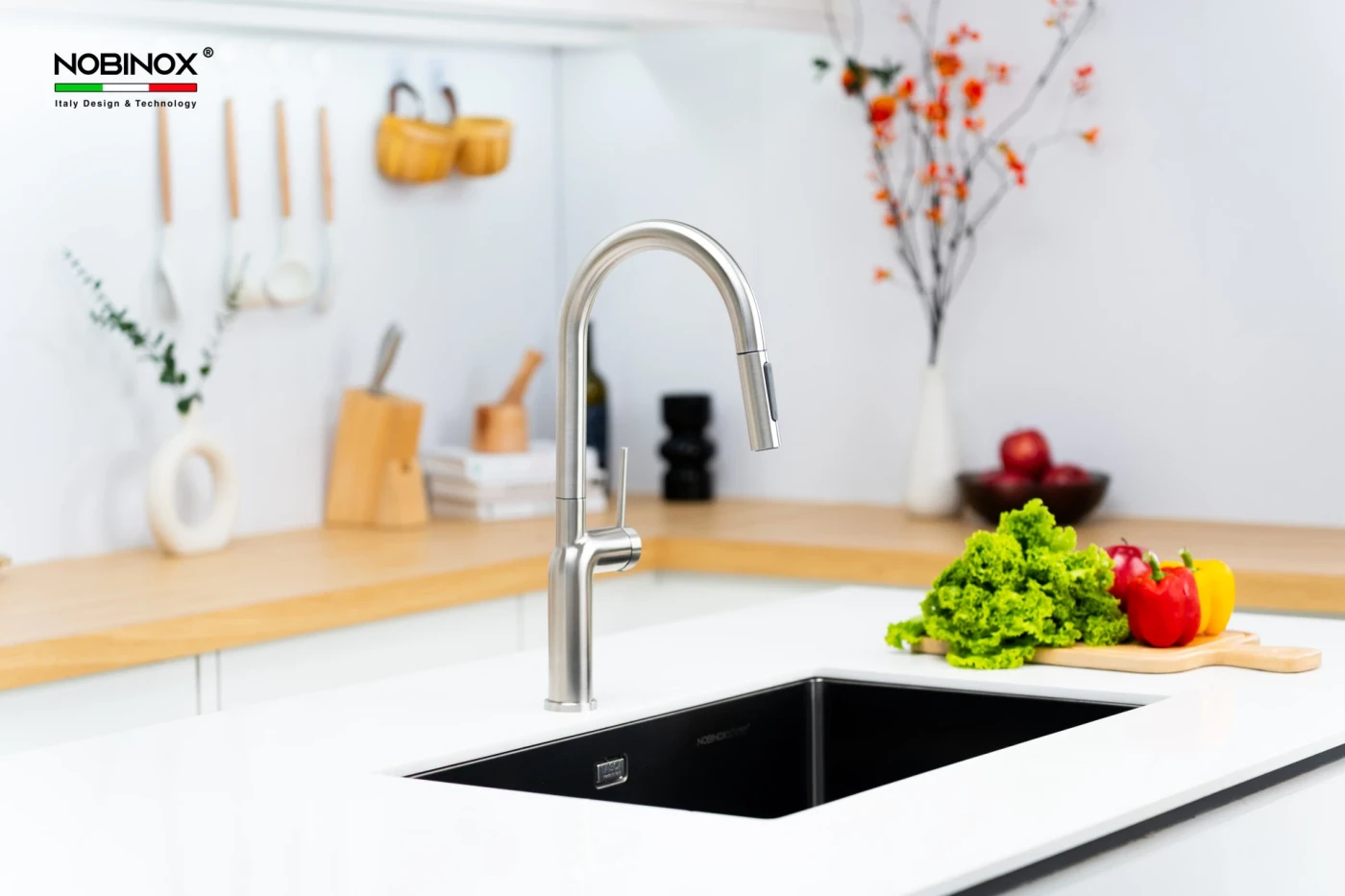 Vòi Rửa Bát Dây Rút NOBINOX ADORA NX992 Chính hãng giá tốt - Ảnh 6