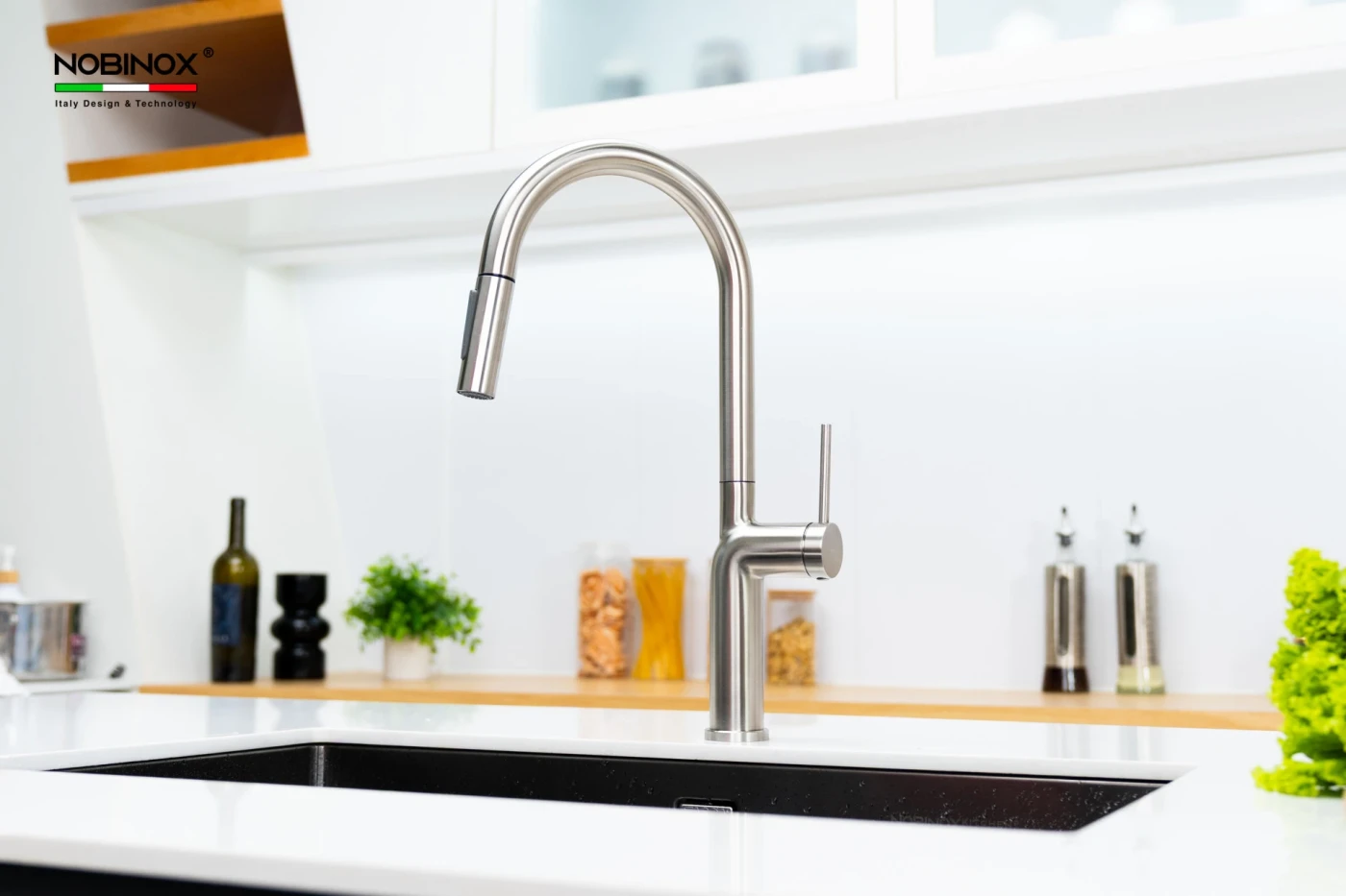 Vòi Rửa Bát Dây Rút NOBINOX ADORA NX992 Chính hãng giá tốt - Ảnh 5