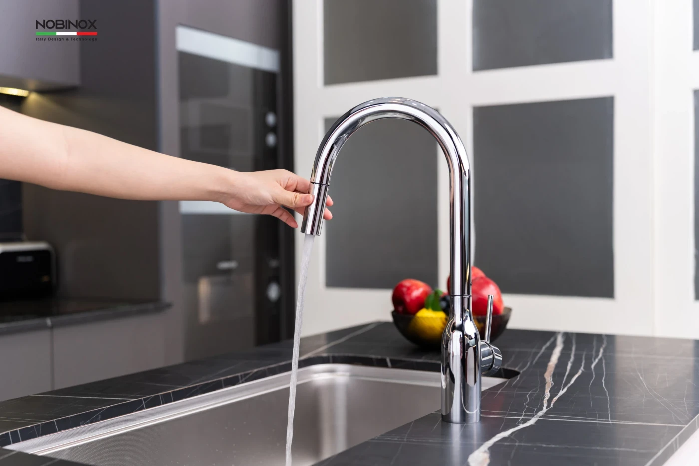Vòi Rửa Bát Dây Rút NOBINOX AQUA NX660N Chính hãng giá tốt - Ảnh 4