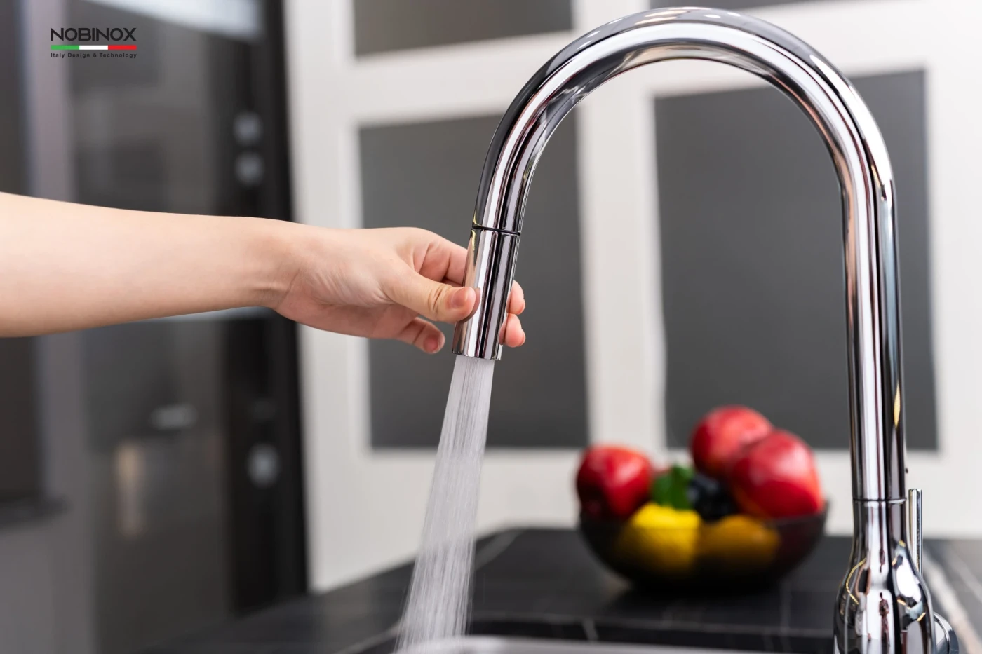 Vòi Rửa Bát Dây Rút NOBINOX AQUA NX660N Chính hãng giá tốt - Ảnh 2