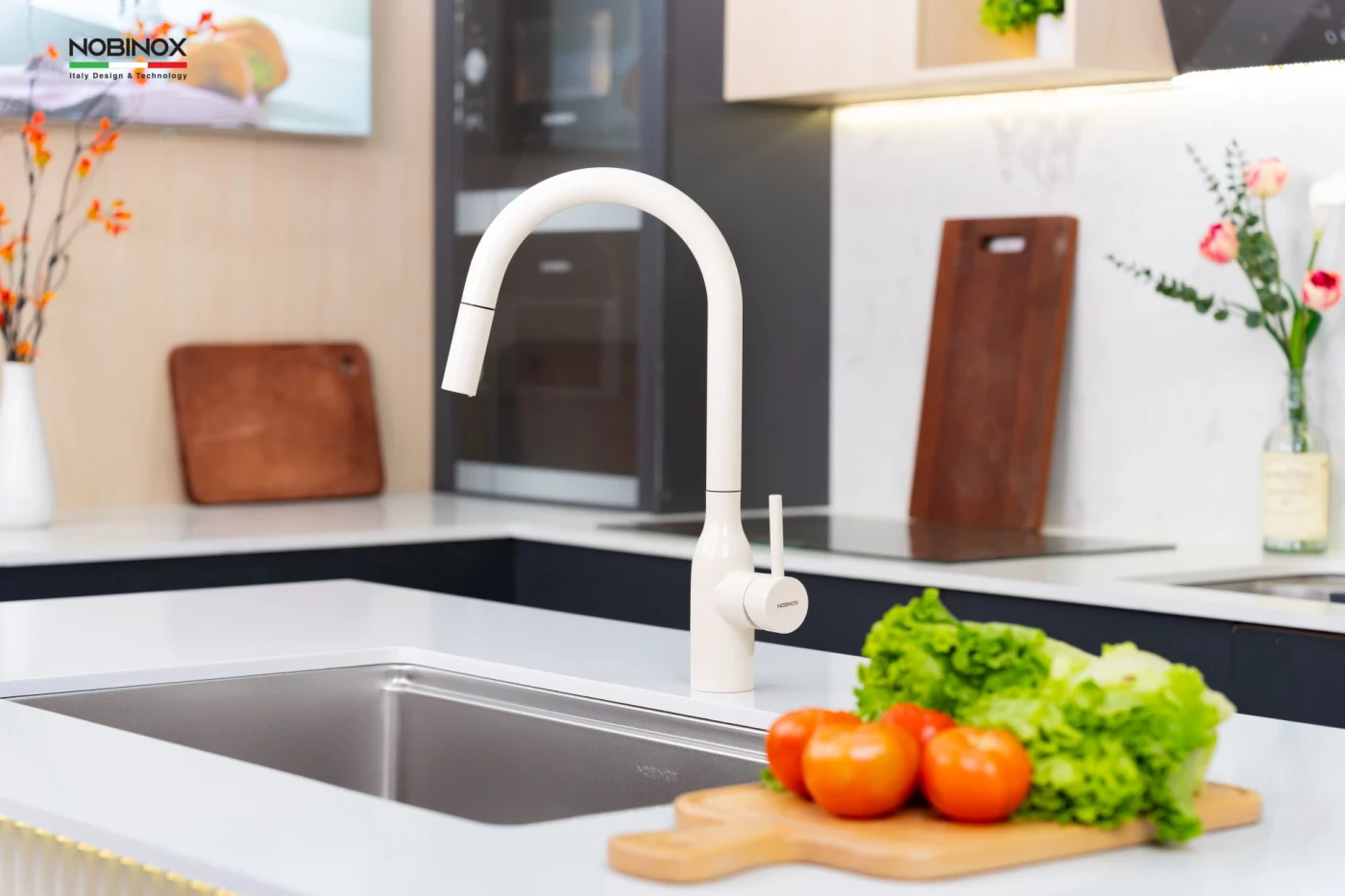 Vòi Rửa Bát Dây Rút NOBINOX AQUA NX661B Chính hãng giá tốt - Ảnh 4