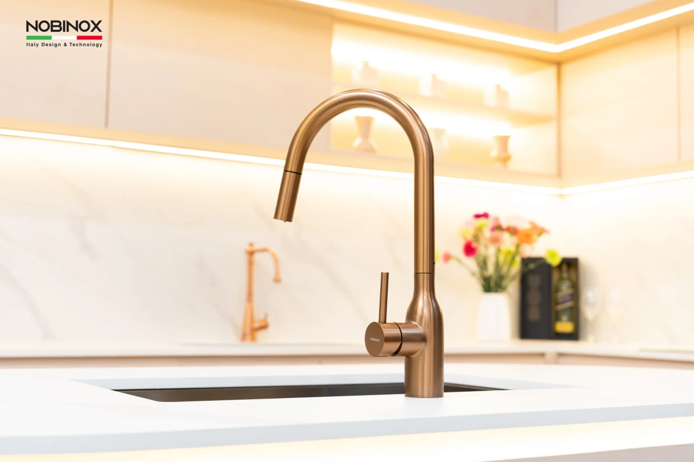 Vòi Rửa Bát Dây Rút NOBINOX AQUA NX662T Chính hãng giá tốt - Ảnh 6