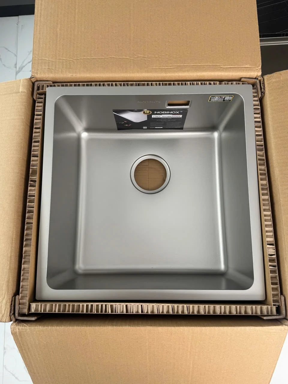 Chậu Rửa Bát NOBINOX ARVO V444 Tặng kèm vòi - Ảnh 3