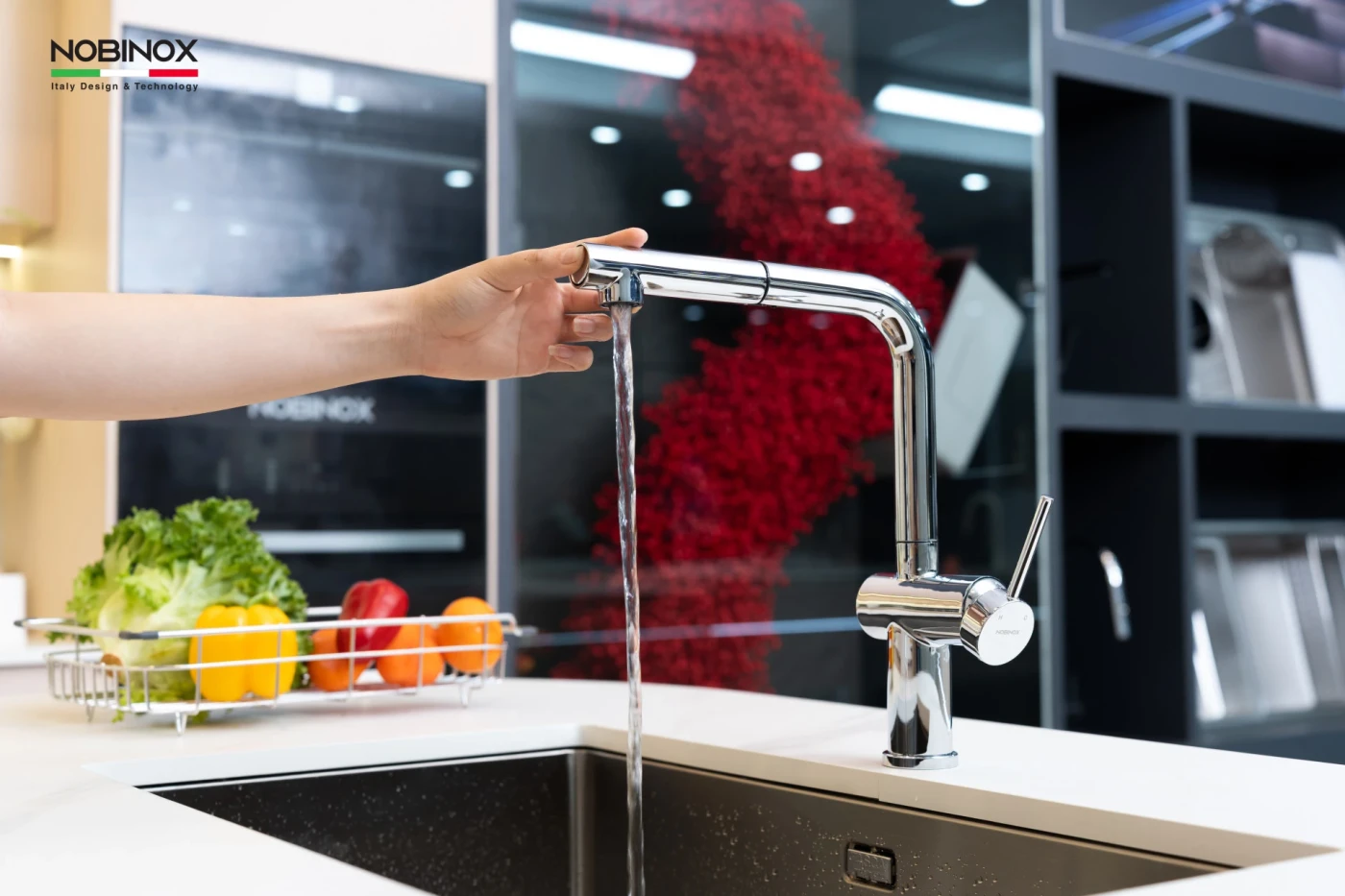 Vòi Rửa Bát Dây Rút NOBINOX BIANCO NX601 Chính hãng giá tốt - Ảnh 4