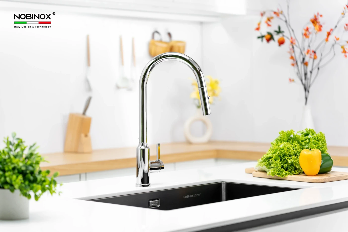 Vòi Rửa Bát Dây Rút NOBINOX IVY NX202 Chính hãng giá tốt - Ảnh 6