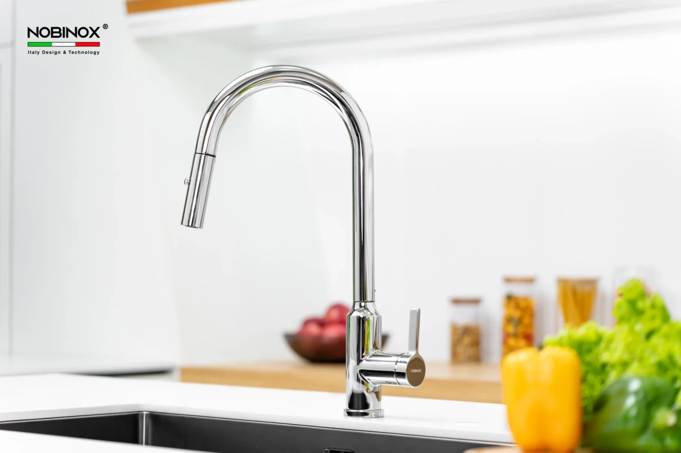 Vòi Rửa Bát Dây Rút NOBINOX IVY NX202 Chính hãng giá tốt - Ảnh 5