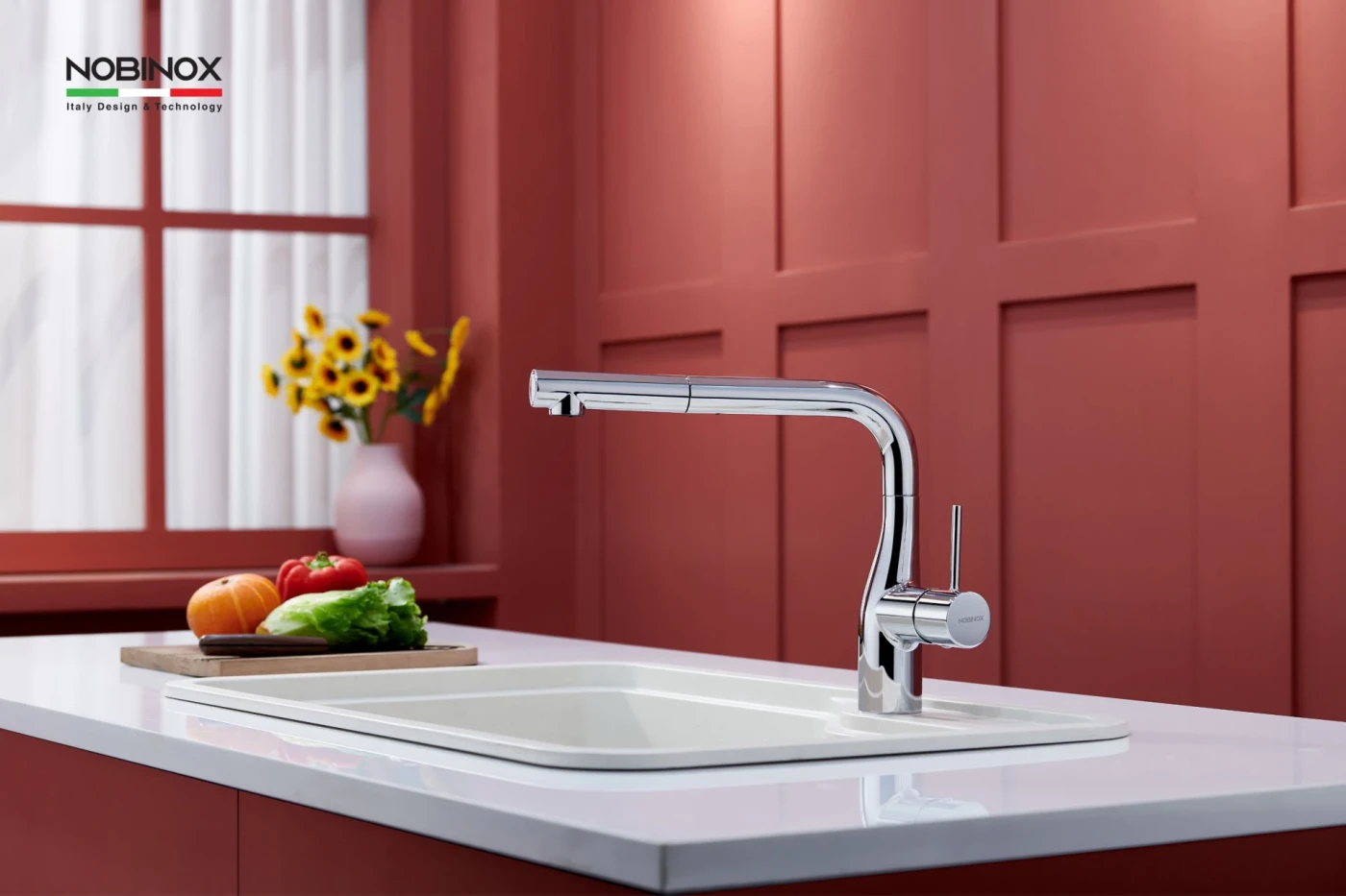 Vòi Rửa Bát Dây Rút NOBINOX JAPA NX996 Chính hãng giá tốt - Ảnh 5