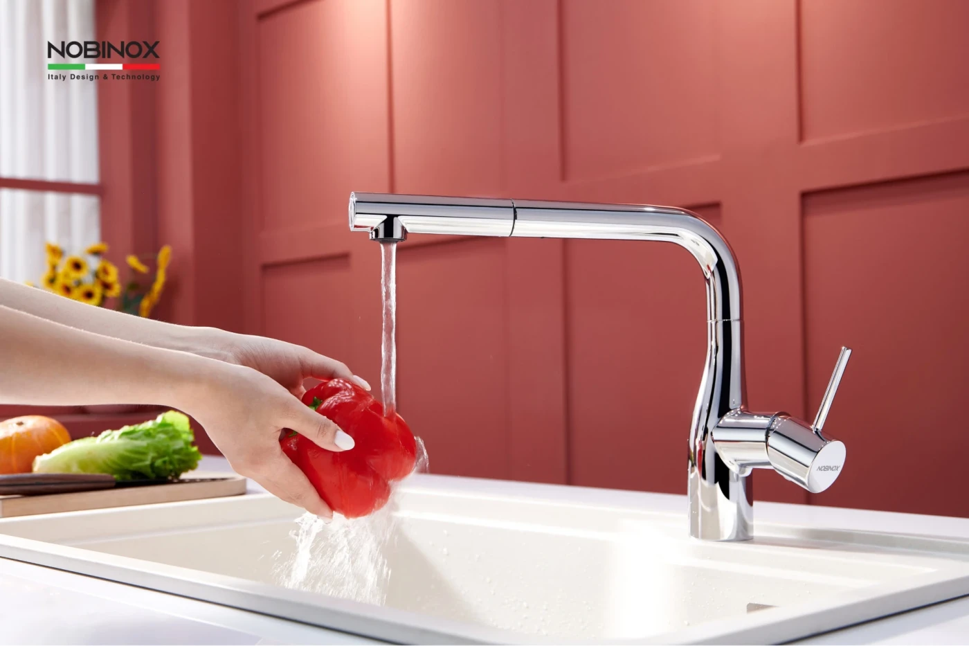 Vòi Rửa Bát Dây Rút NOBINOX JAPA NX996 Chính hãng giá tốt - Ảnh 4