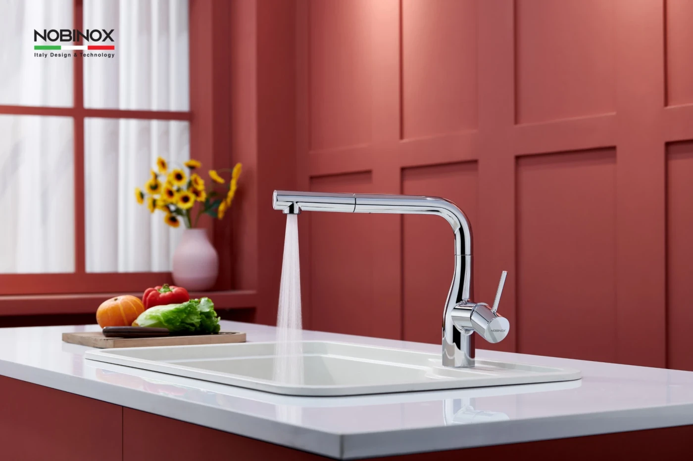 Vòi Rửa Bát Dây Rút NOBINOX JAPA NX996 Chính hãng giá tốt - Ảnh 3