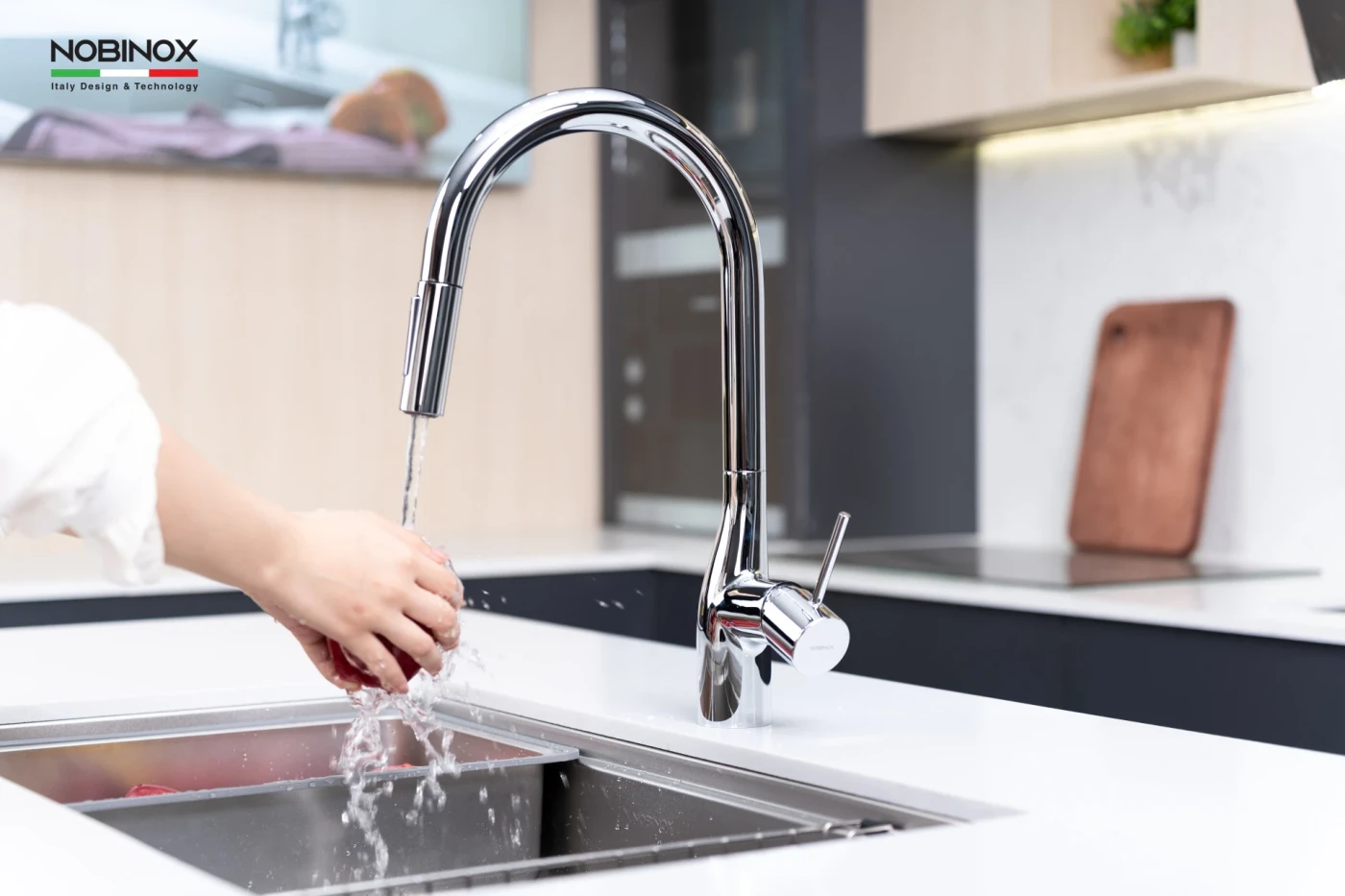Vòi Rửa Bát Dây Rút NOBINOX JAPA NX998 Chính hãng giá tốt - Ảnh 4