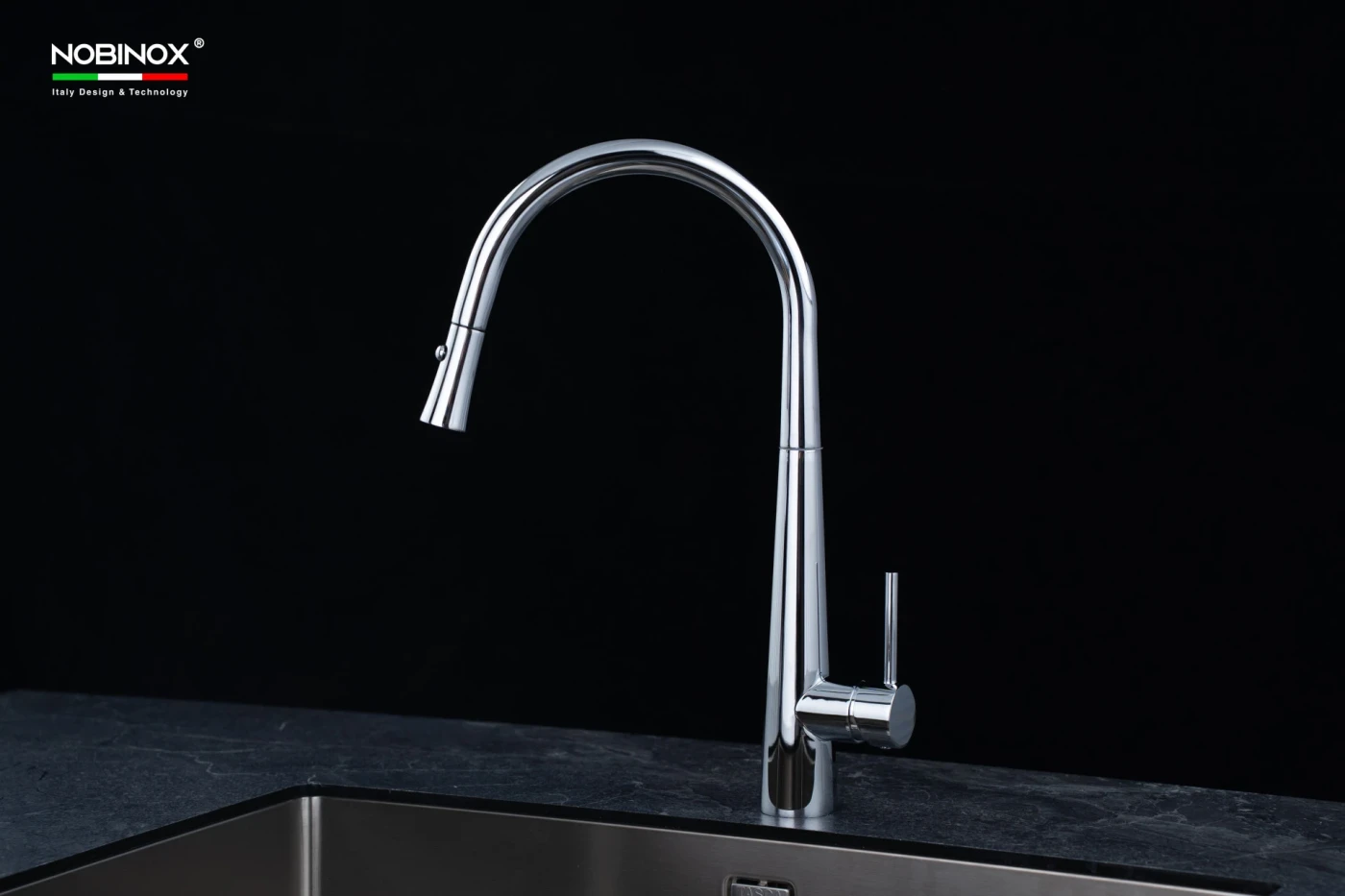 Vòi Rửa Bát Dây Rút NOBINOX LOTUS 640 Chính hãng giá tốt - Ảnh 6