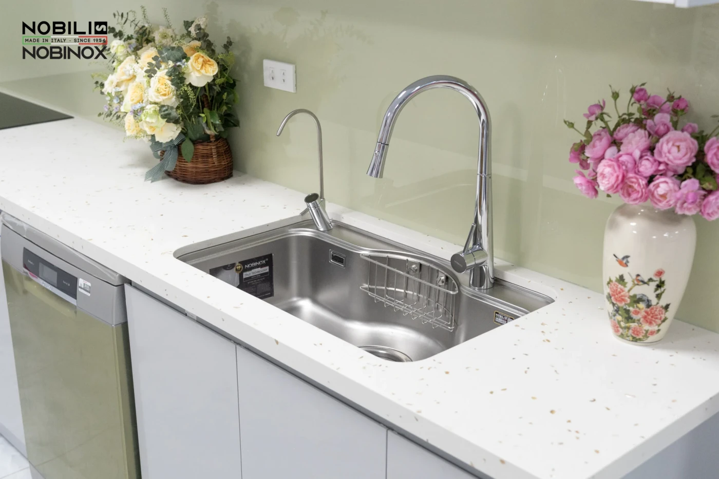 Vòi Rửa Bát Dây Rút NOBINOX LOTUS 640 Chính hãng giá tốt - Ảnh 2