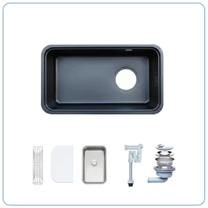 Chậu Rửa Bát 1 Hố NOBINOX NOVA A284B Tặng vòi dây rút