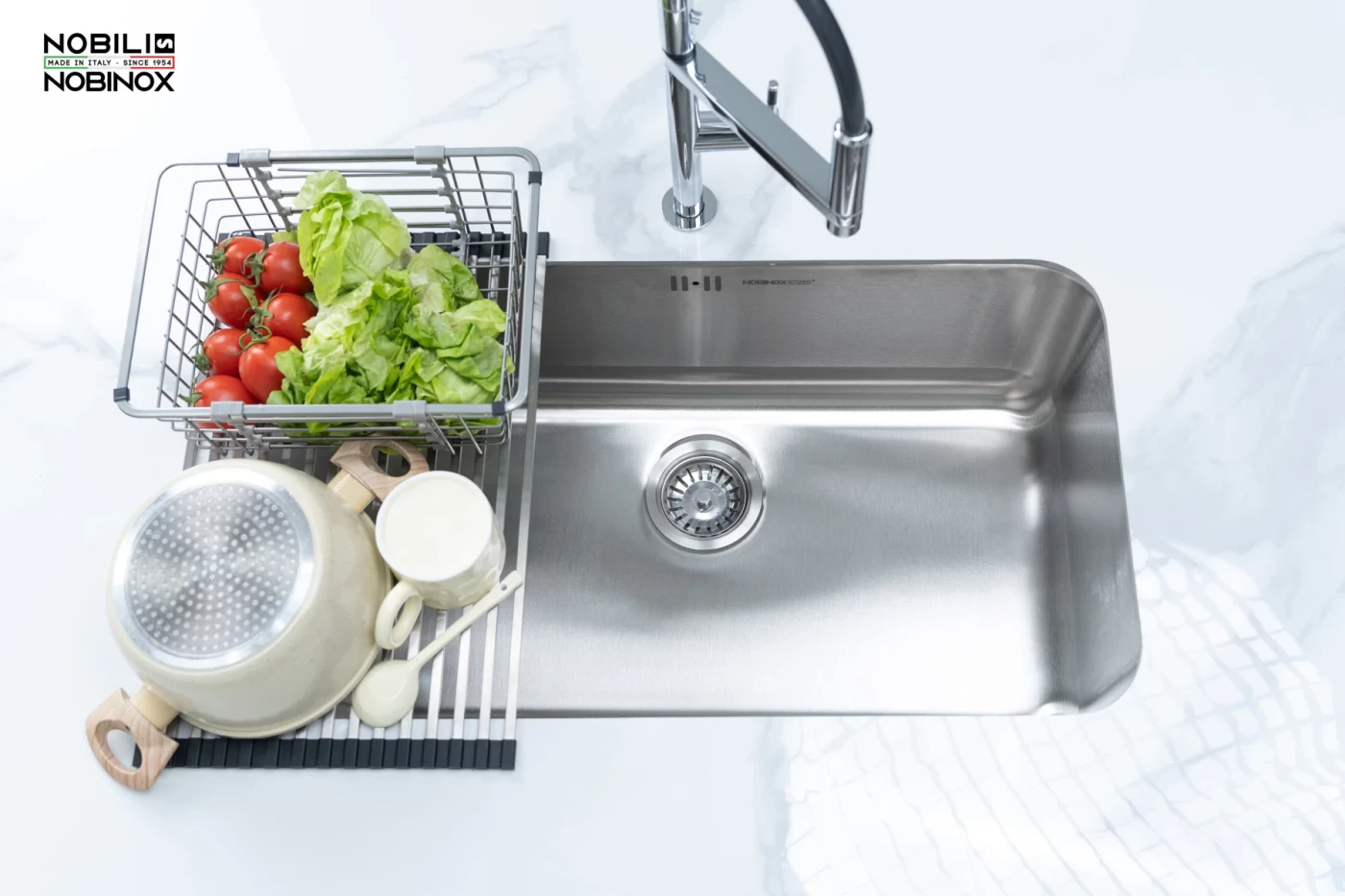 Chậu Rửa Bát 1 Hố NOBINOX Pura NT622U Chính hãng giá tốt - Ảnh 5
