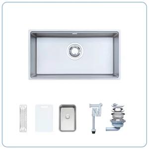 Chậu Rửa Bát 1 Hố NOBINOX ROSA NN974DT Tặng vòi dây rút
