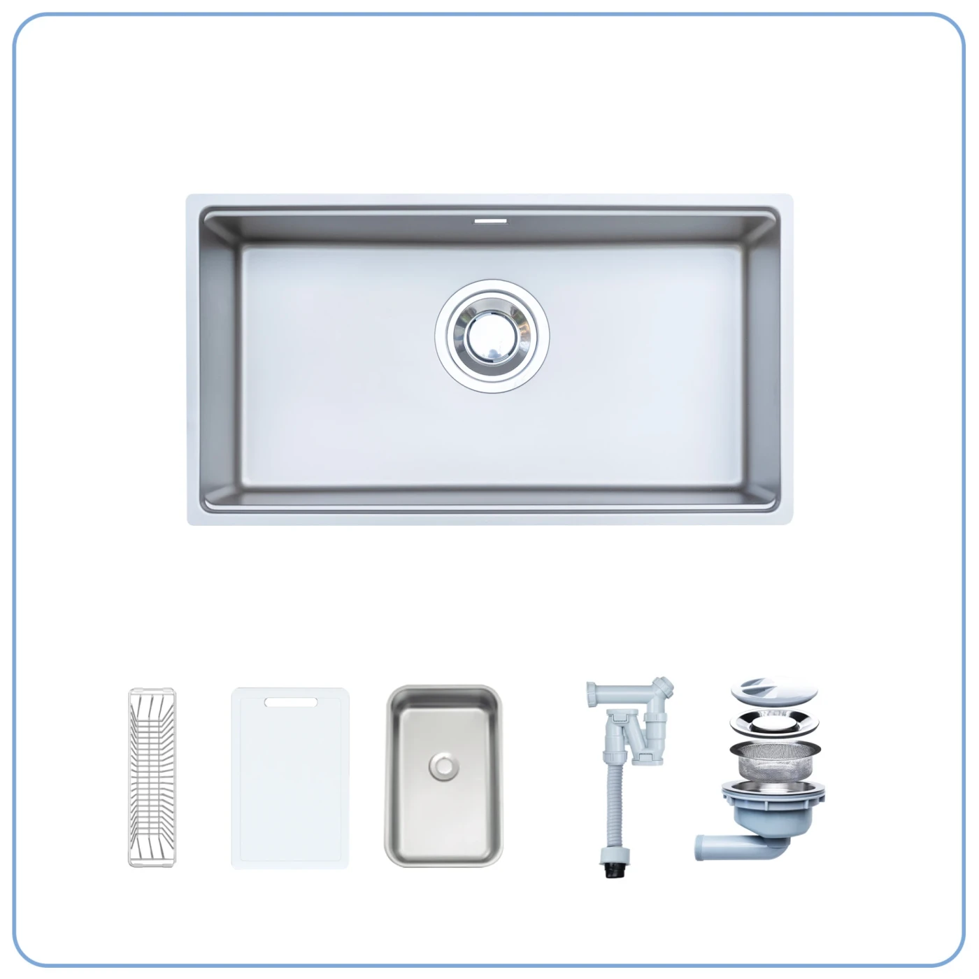 Chậu Rửa Bát 1 Hố NOBINOX ROSA NN974DT Tặng vòi dây rút