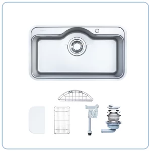 Chậu Rửa Bát 1 Hố NOBINOX ROSA NN995D Tặng vòi dây rút