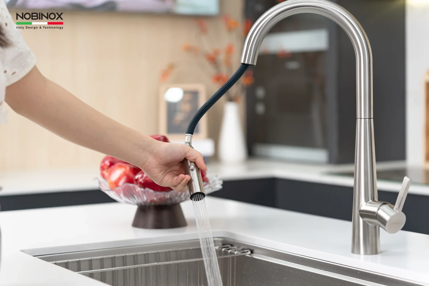 Vòi Rửa Bát Dây Rút NOBINOX WINTO NX501 Chính hãng giá tốt - Ảnh 3