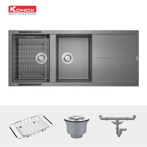 Chậu rửa bát KONOX Granite Sink Phoenix Smart 860 Grey Nhập khẩu Ý