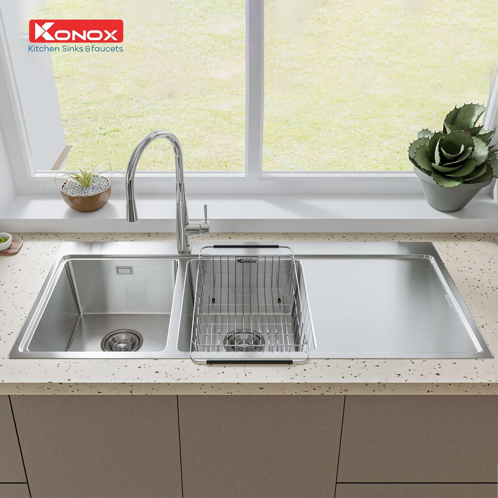 Chậu rửa bát KONOX Turkey Sink Miro 1160 Nhập khẩu chính hãng - Ảnh 3