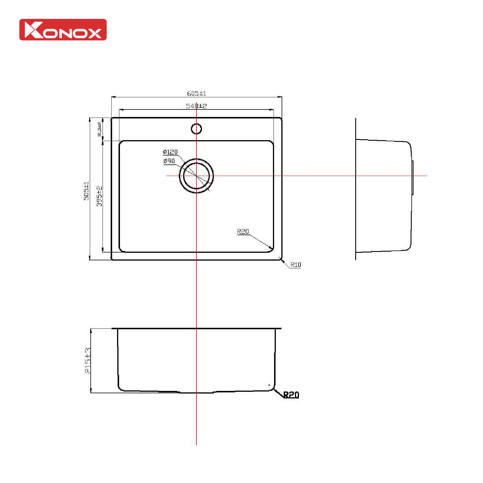 Chậu rửa bát KONOX Turkey Sink Neron 600T Nhập khẩu chính hãng - Ảnh 2