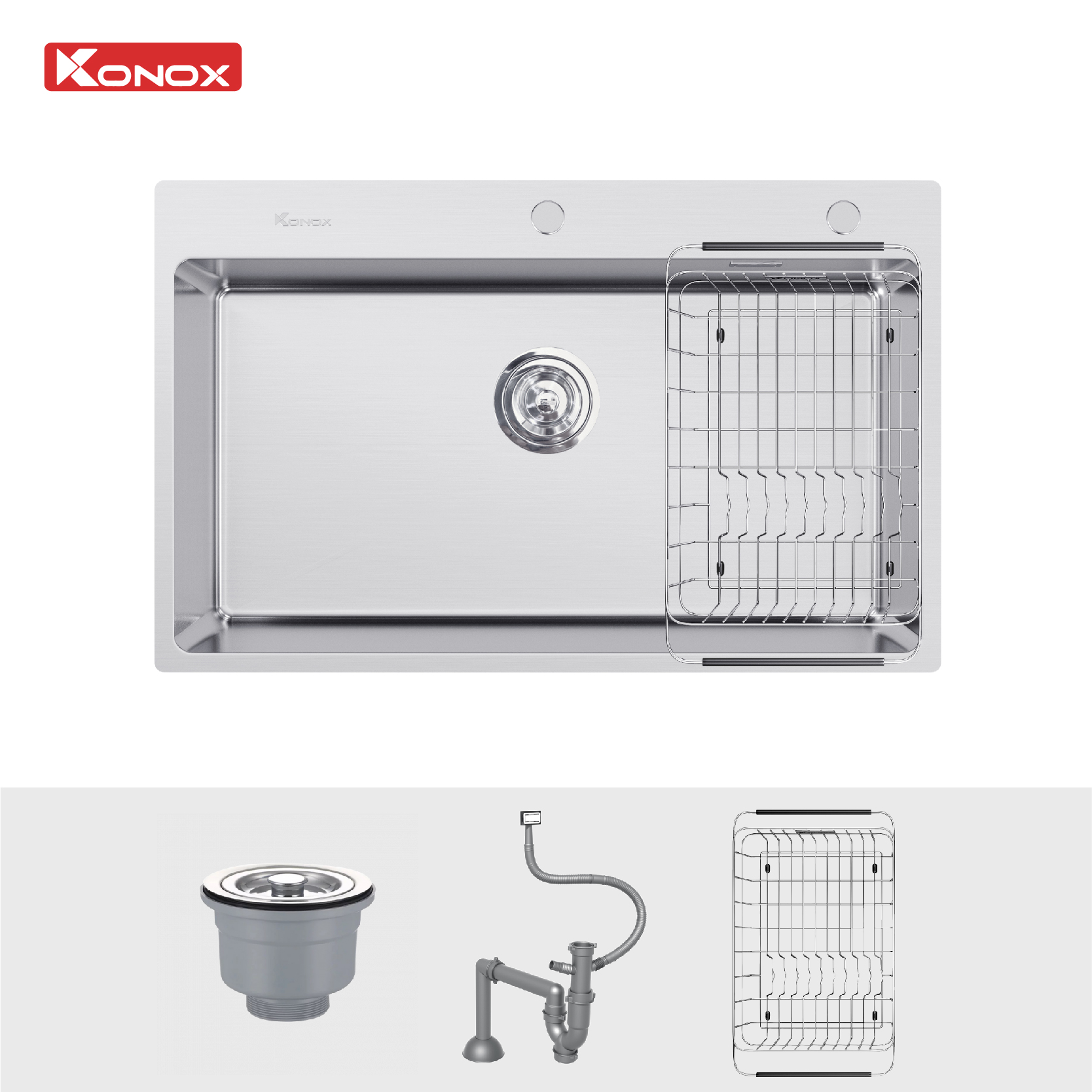 Chậu rửa bát KONOX Turkey Sink STELO 790 Chính hãng - Ảnh 3