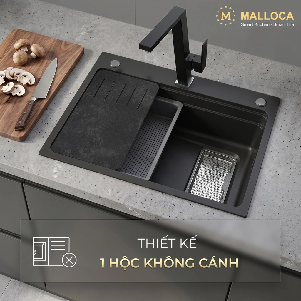 Chậu rửa chén Malloca VOLCANIC MS7750GR Chính hãng giá tốt - Ảnh 5