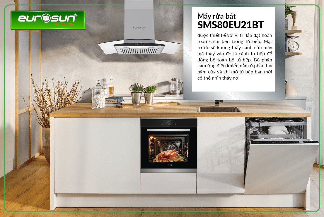 Máy rửa bát Eurosun SMS80EU21BT Giá tốt tại Luxehouse - Ảnh 3
