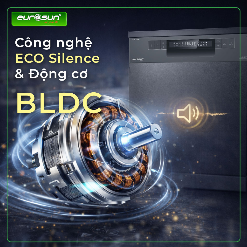 Máy rửa bát Eurosun SMS81EU71B Chính hãng| Giá tốt - Ảnh 6