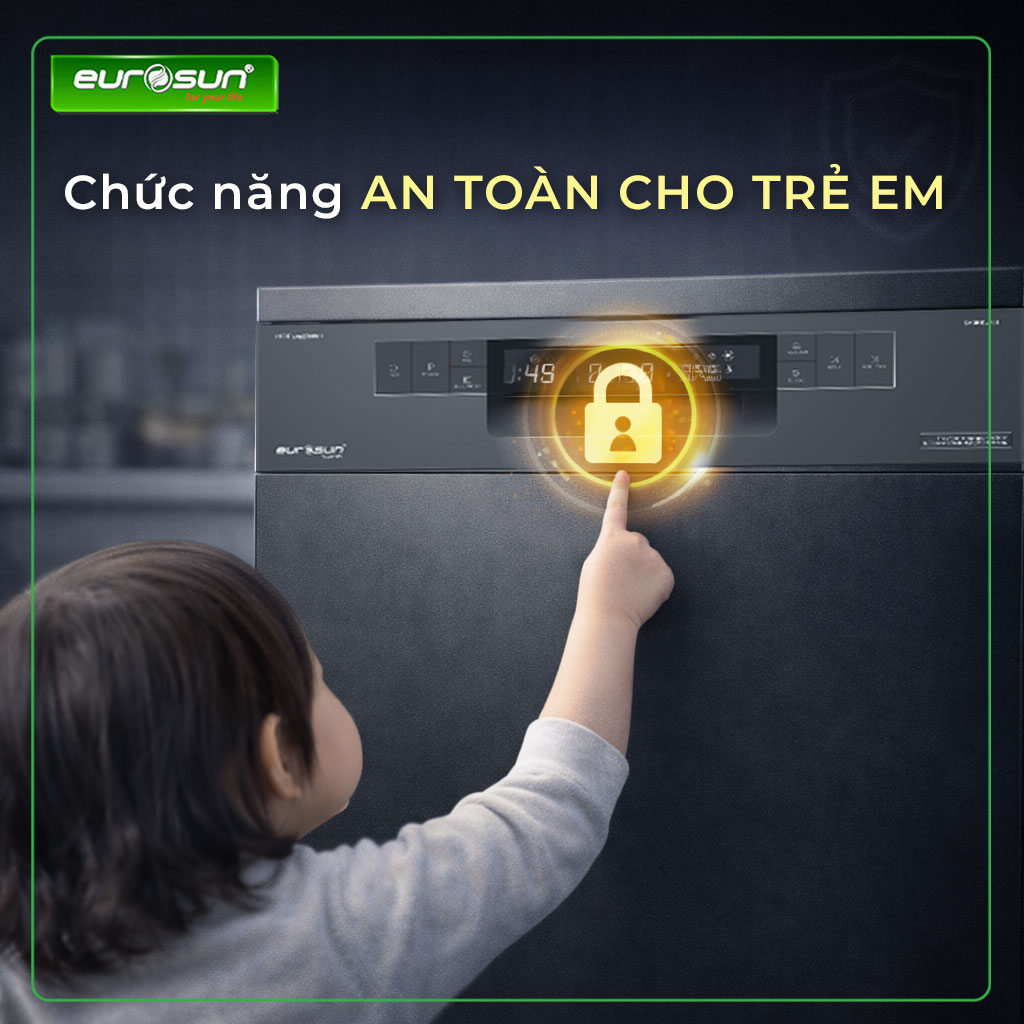 Máy rửa bát Eurosun SMS81EU71B Chính hãng| Giá tốt - Ảnh 4